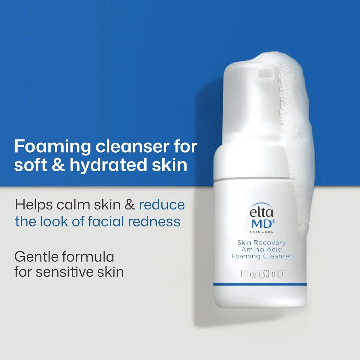 EltaMD Skin Recovery Amino Acid Foaming Face Wash, Fragrance-Free