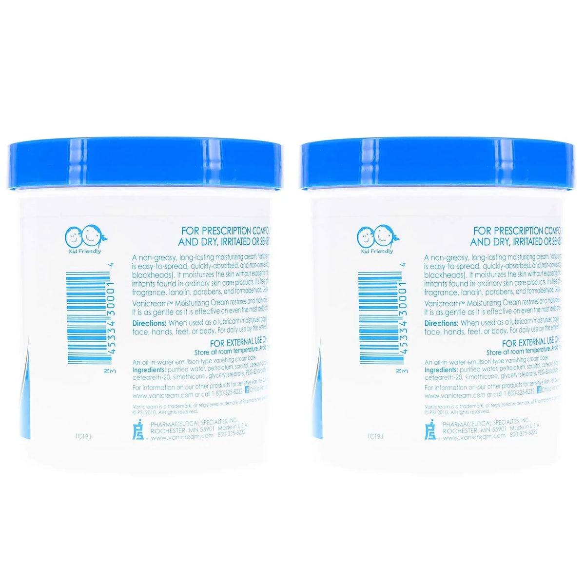 Vanicream Moisturizing Skin Cream, 16 Ounces (Pack of 2)