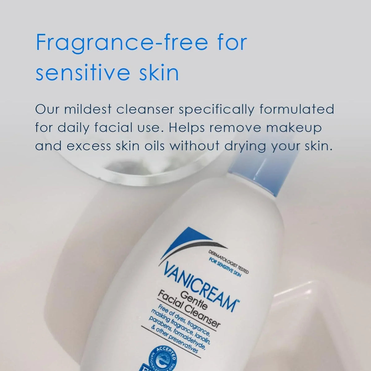 Vanicream Facial Moisturizer, 3 Oz & Gentle Facial Cleanser with Pump, 8 Oz