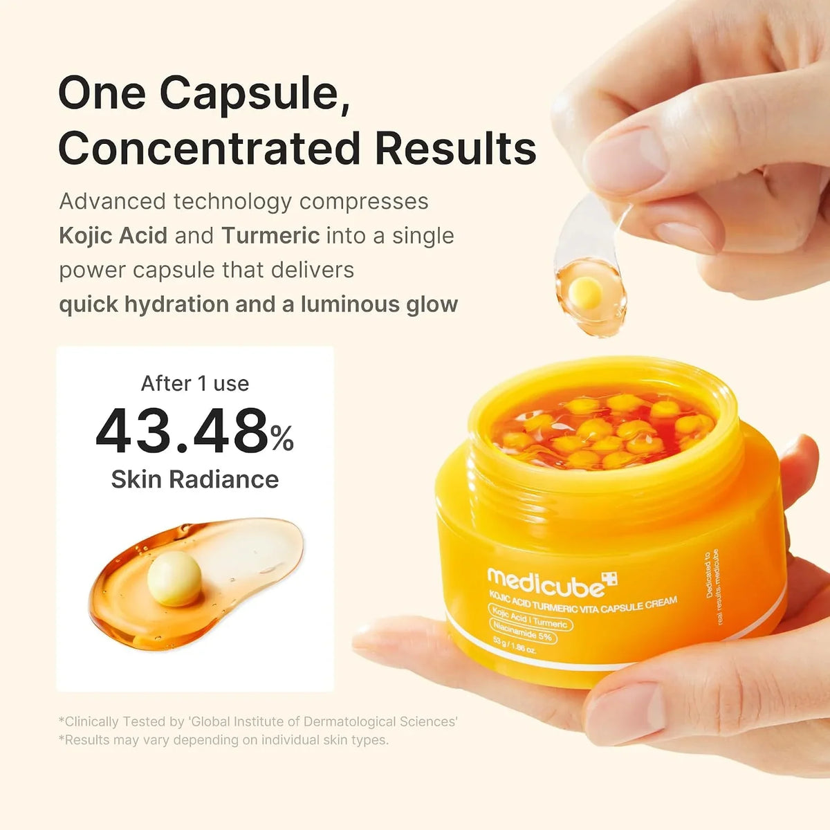 medicube Capsule Cream with Deep Vitamin C for Uneven Skin Tone & Texture