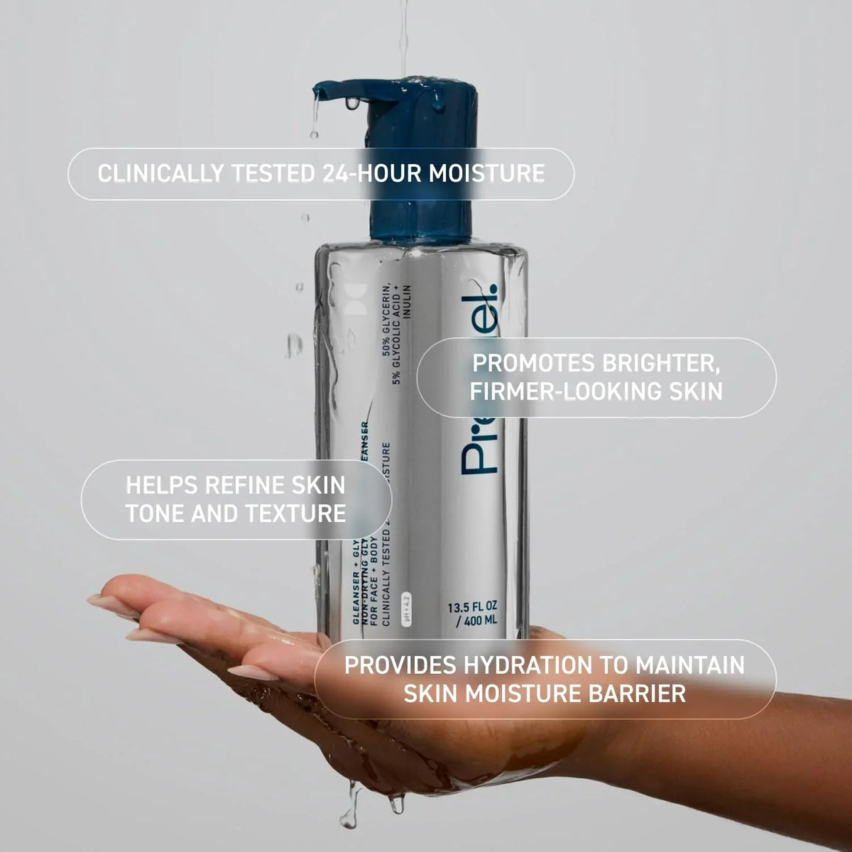 Prequel Skin Gleanser SA Face Wash - 1% Salicylic Acid Glycerin Cleanser