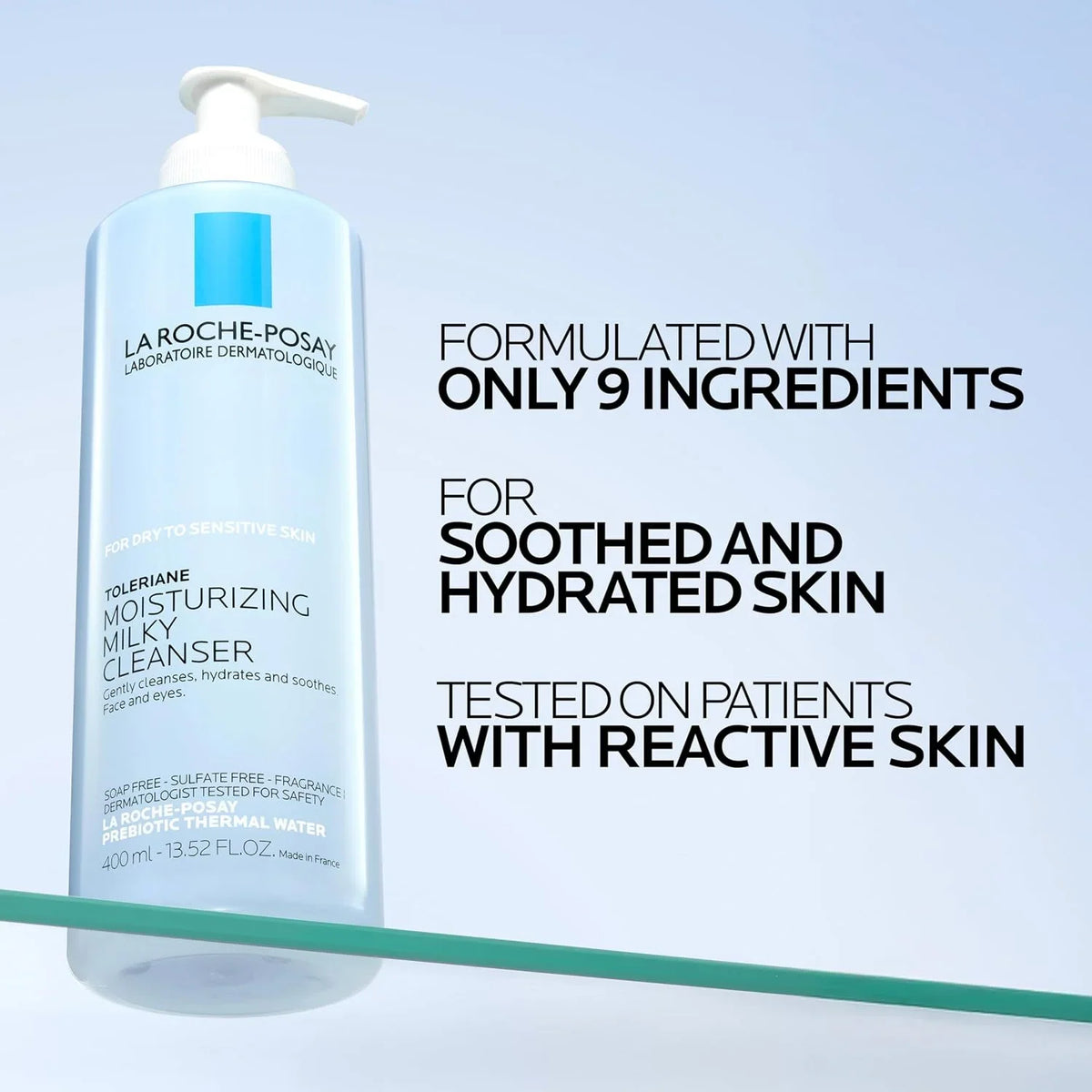 La Roche-Posay Toleriane Moisturizing Milky Cleanser with Glycerin, 13.5oz
