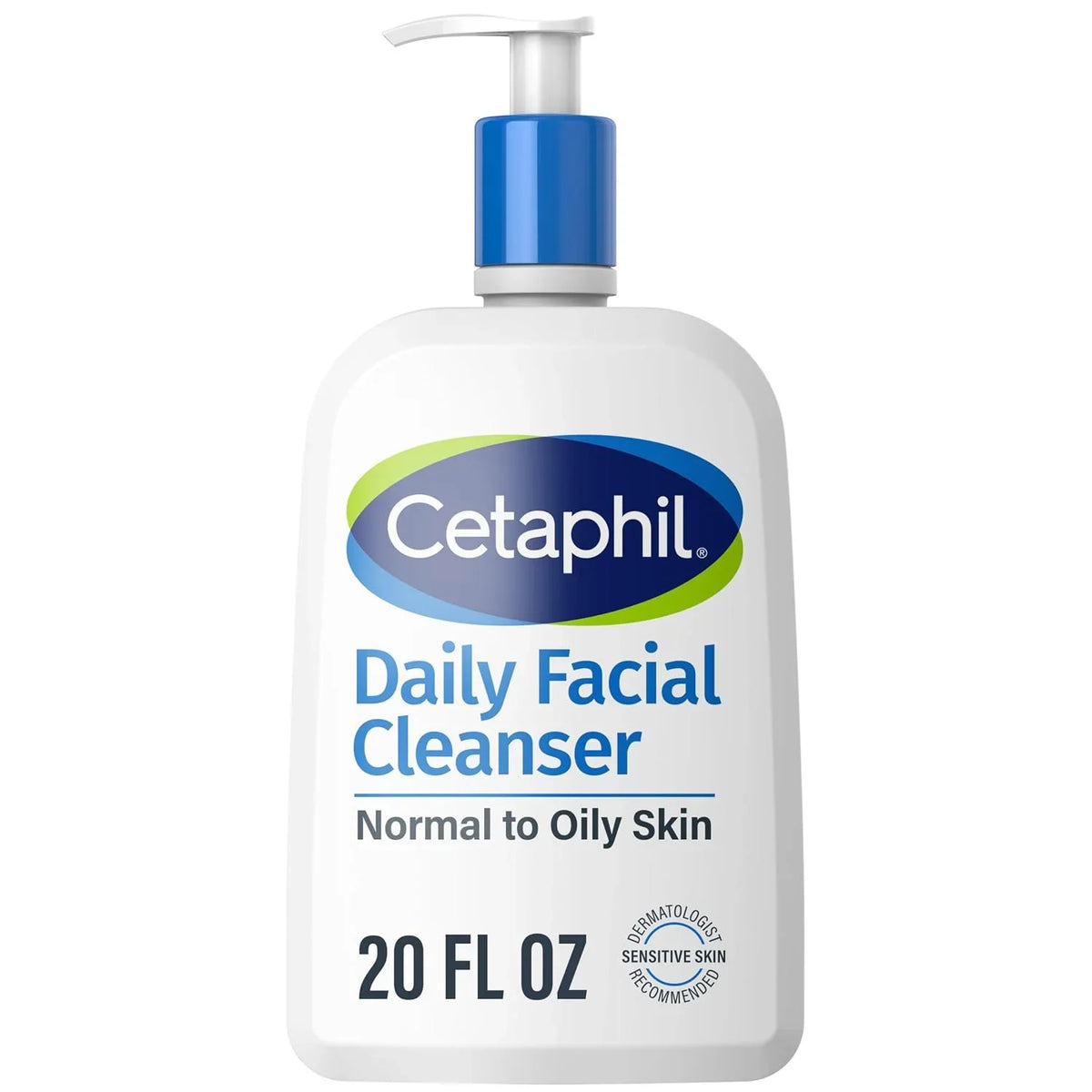 Cetaphil Daily Facial Cleanser, Oily & Combination Skin, 16 fl oz, 2 ct
