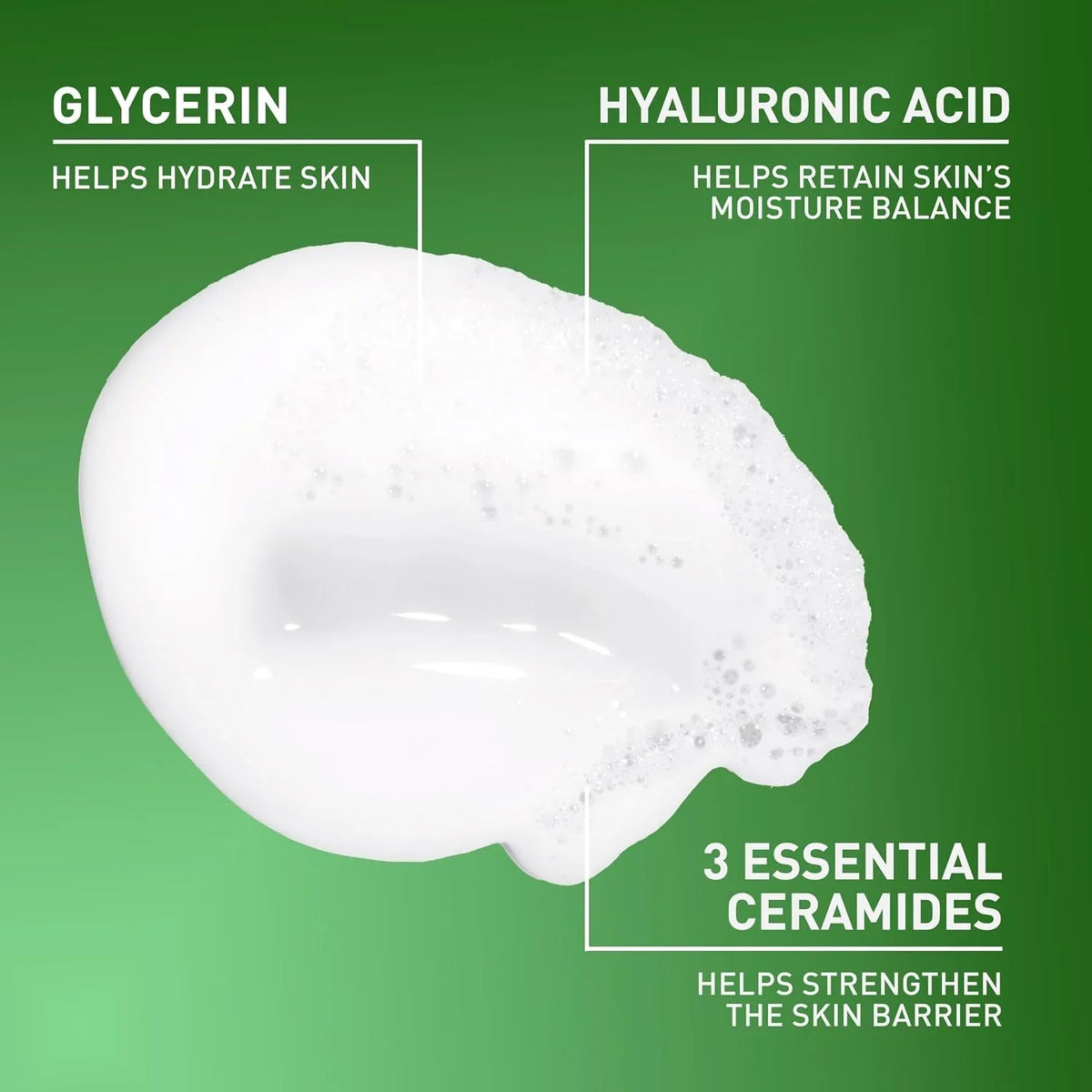 CeraVe Hydrating Cream To Foam Cleanser, Face Wash for Dry Skin,16oz Refill