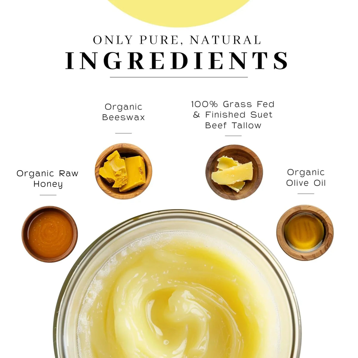 Vanman's Tallow and Honey Balm With No Added Scent (3 Pack) - Beef Tallow Face Moisturizer with Grass-Fed/Finished Beef Tallow for Skin, Organic Raw Honey and Beeswax, Cold Pressed Olive Oil - 2 oz