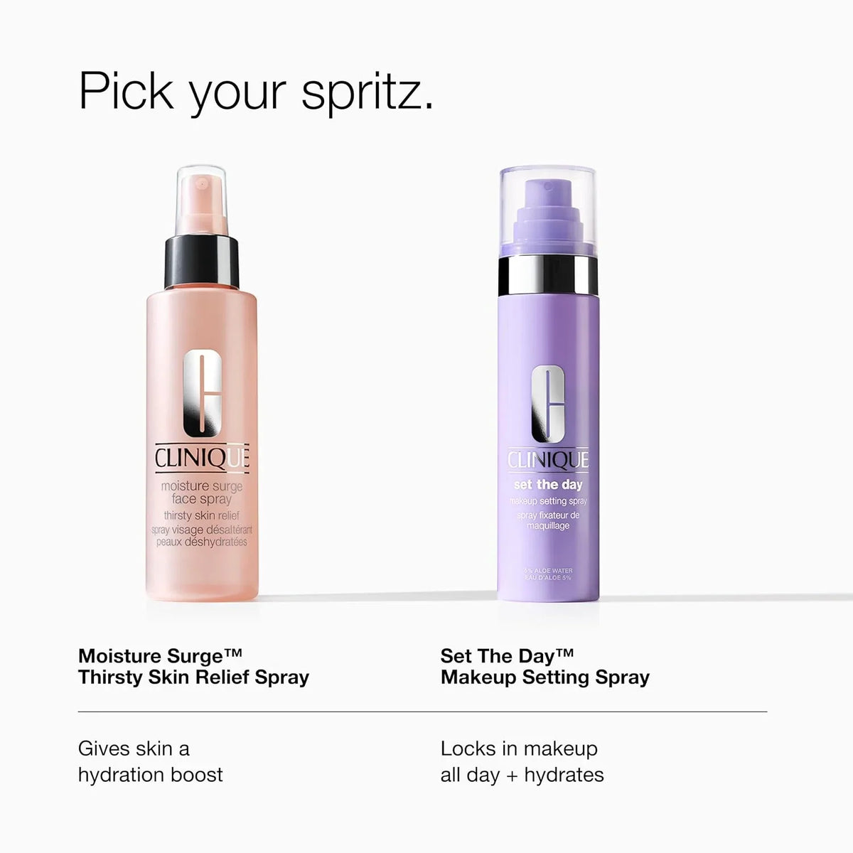 Clinique Moisture Surge Face Spray Thirsty Skin Relief | Hydrating Face Mist for Glowing + Soothed Skin | Preps + Refreshes
