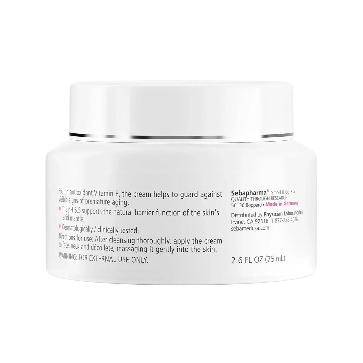 SEBAMED Moisturizing Face Cream for Sensitive Skin Antioxidant pH 5.5 Vitamin E Hypoallergenic 2.6 Fluid Ounces (75mL) Ultra Hydrating Dermatologist Recommended Moisturizer