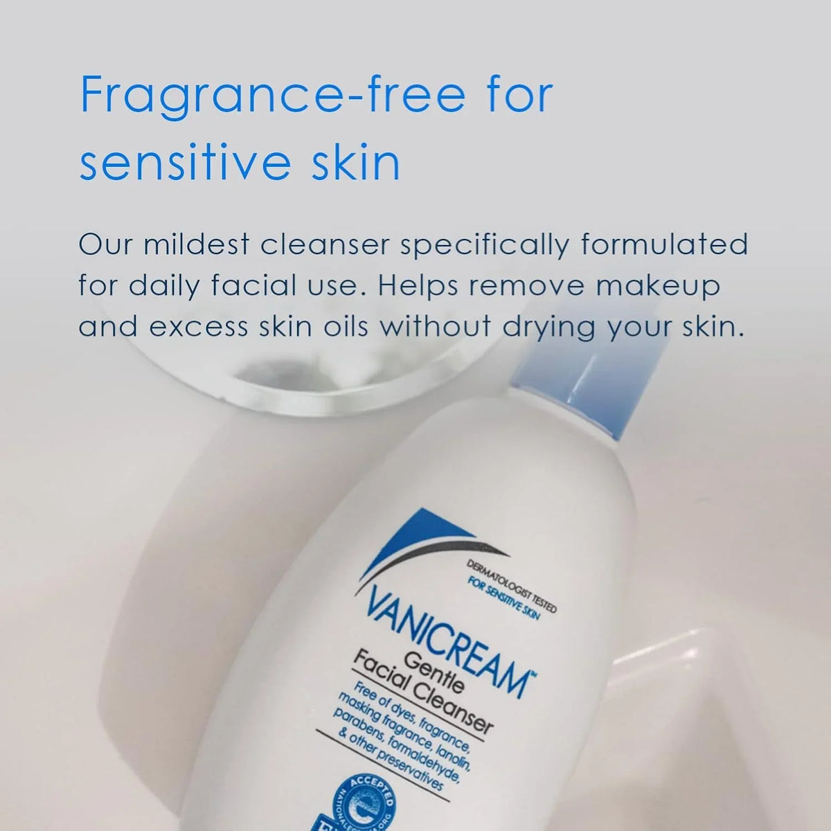 Vanicream Moisturizing Skin Cream 16oz and Gentle Facial Cleanser with Pump 8oz for Sensitive Skin