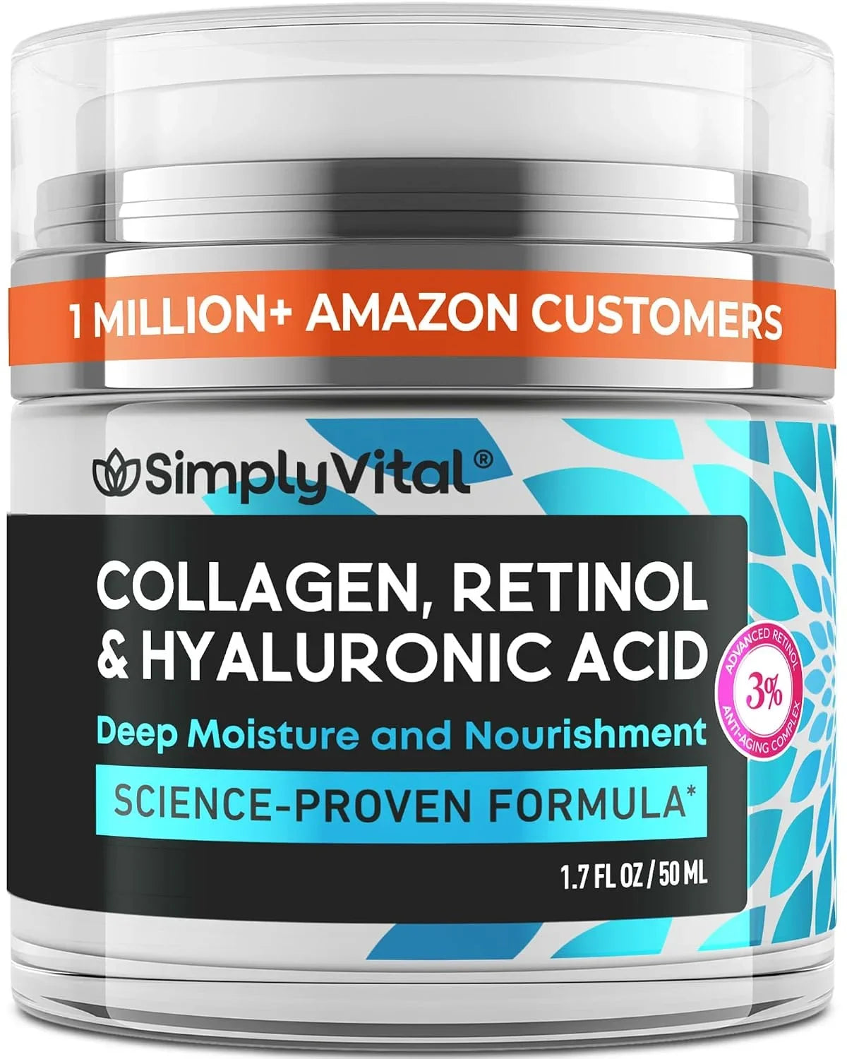 Retinol Collagen Face Serum - Anti-Aging Moisturizer for Women, 1 fl oz