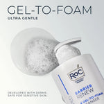 RoC Barrier Renew Gel to Foam Facial Cleanser, Sensitive Skin, non-drying