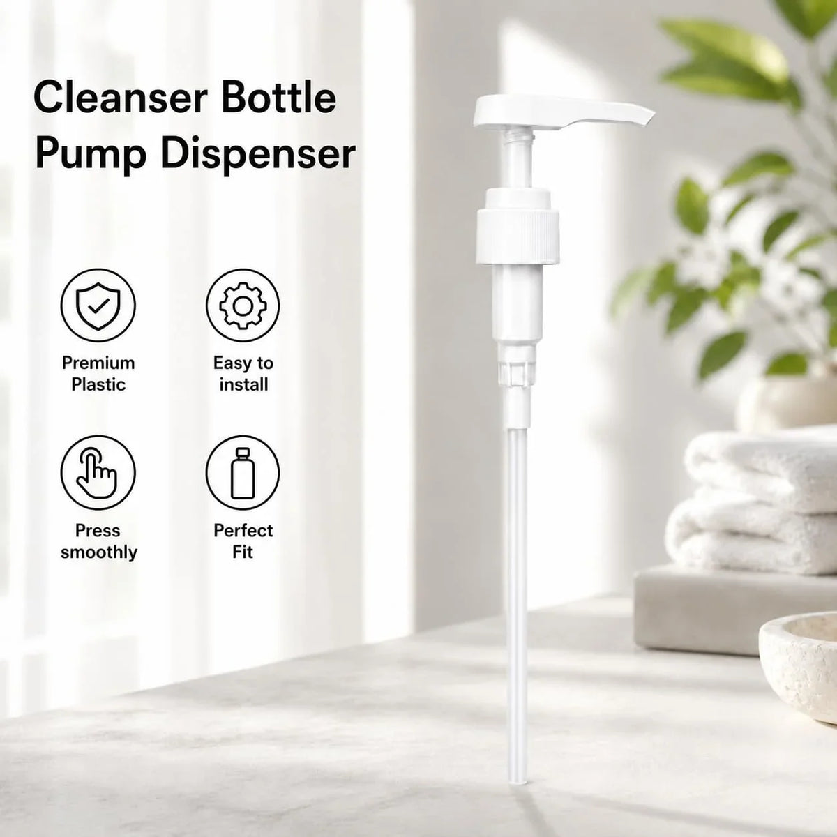 Body Wash Pumps for Vanicream Liquid Cleanser 947ml/32 Fl Oz Bottles，2Pcs