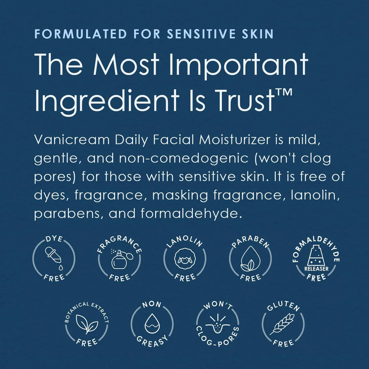 Vanicream Daily Facial Moisturizer With Ceramides and Hyaluronic Acid - Formulated Without Common Irritants for Those with Sensitive Skin, 3 fl oz (Pack of 4)