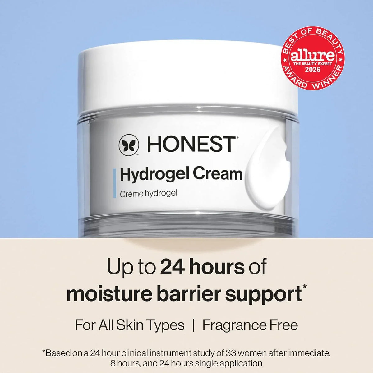 Honest Beauty Hydrogel Cream, Sensitive Skin, Fragrance-Free, 1.7 fl oz