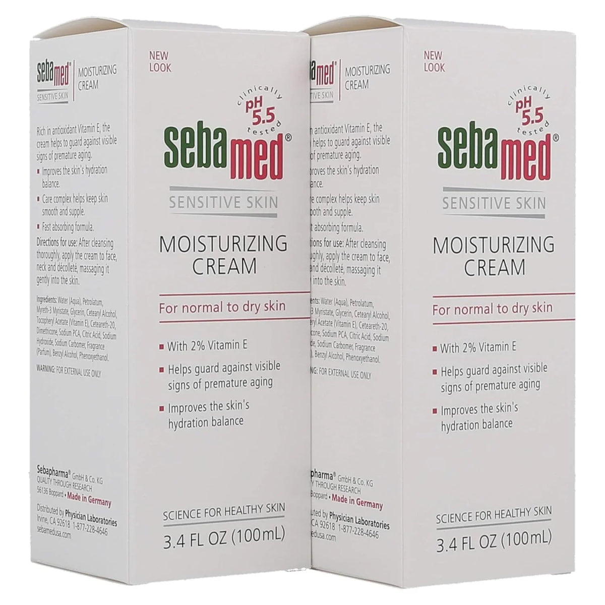 SEBAMED Moisturizing Face Cream for Sensitive Skin Antioxidant pH 5.5 Vitamin E Hypoallergenic 2.6 Fluid Ounces (75mL) Ultra Hydrating Dermatologist Recommended Moisturizer