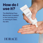 HORACE Mattifying Face Moisturizer for Men, Unscented, 2.5 fl. oz