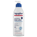 Aquaphor Daily Hydrating Face and Body Lotion with Hyaluronic Acid, 8 Fl Oz (Pack of 12)