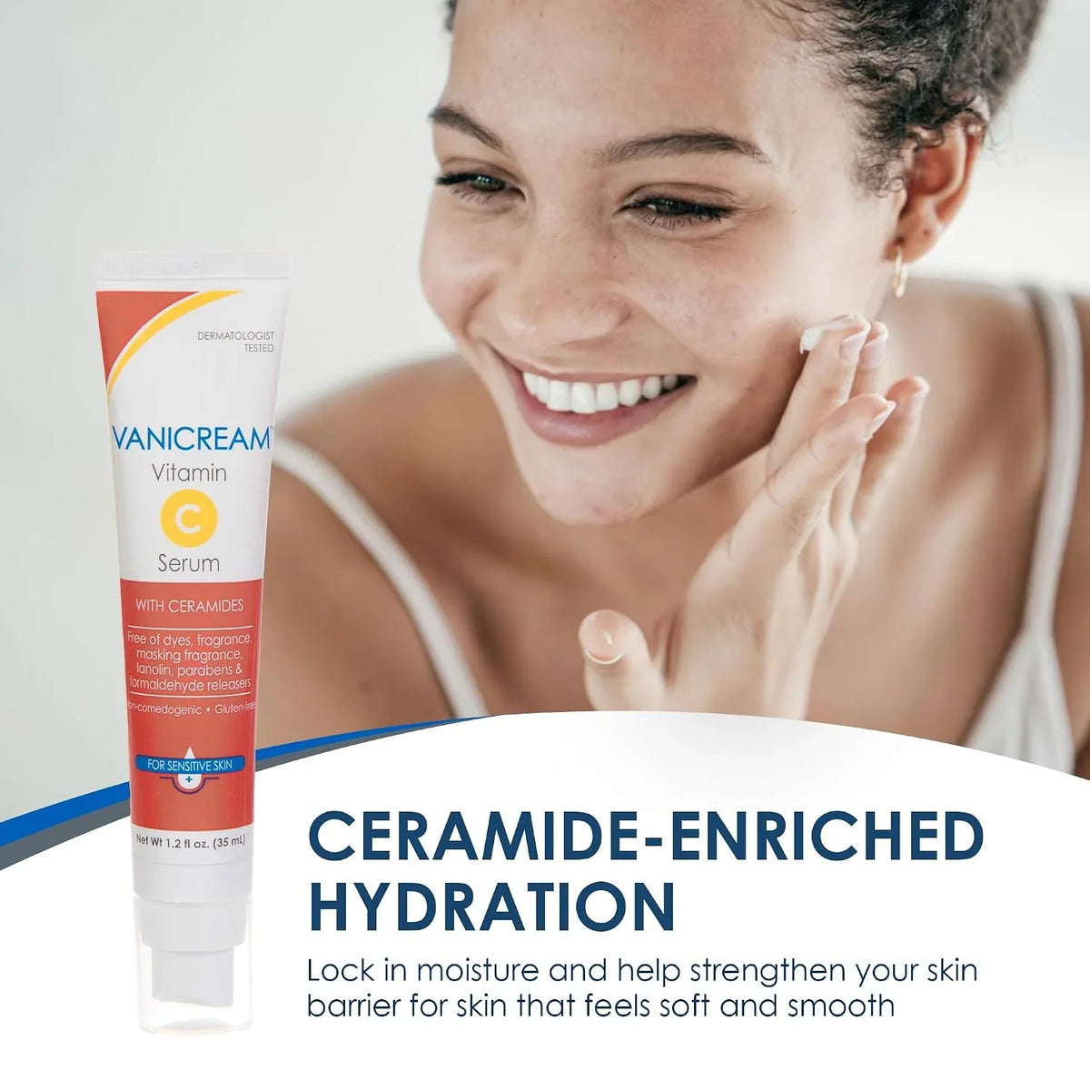 Vanicream Skin Care Set for Sensitive Skin, Complete 4-Step Daily Routine, Includes Gentle Facial Cleanser, Brightening Vitamin C Face Serum, Hydrating Face Moisturizer & Enhanced Body Lotion