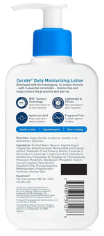 CeraVe Daily Moisturizing Lotion | 8 Ounce | Face & Body Lotion for Dry Skin with Hyaluronic Acid | Fragrance Free