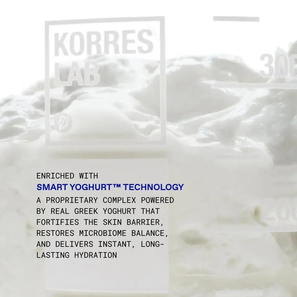 KORRES Greek Yoghurt Foaming Cream Cleanser, Deep Skin Cleansing 2.53 Fl Oz