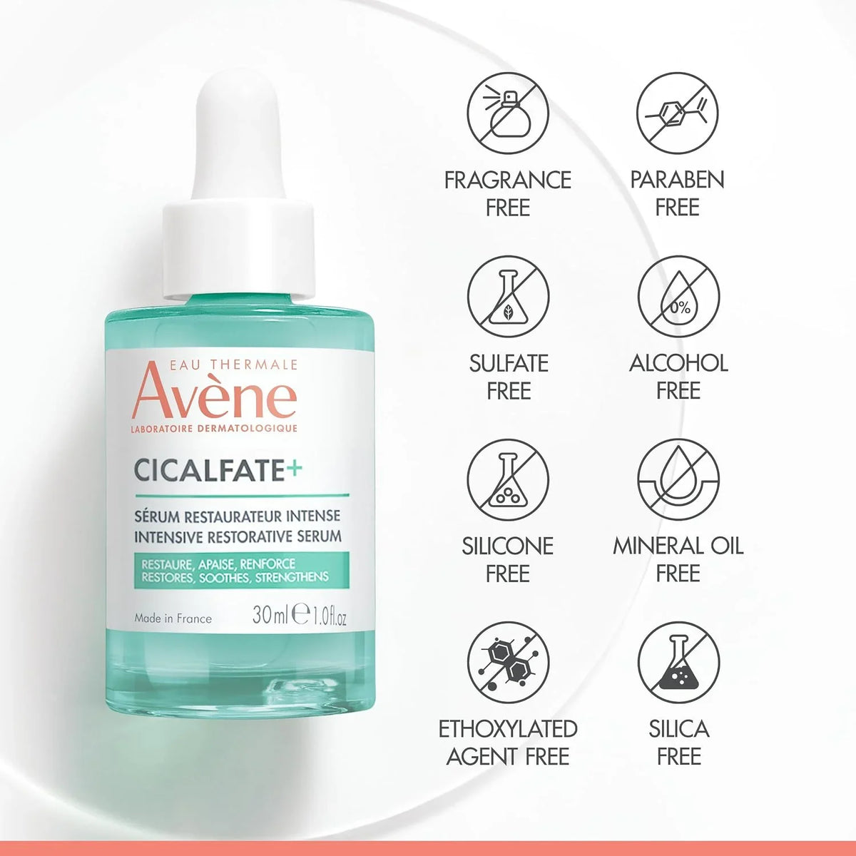 Avène Cicalfate+ Restorative Barrier Serum, Sensitive Skin, 1 fl oz