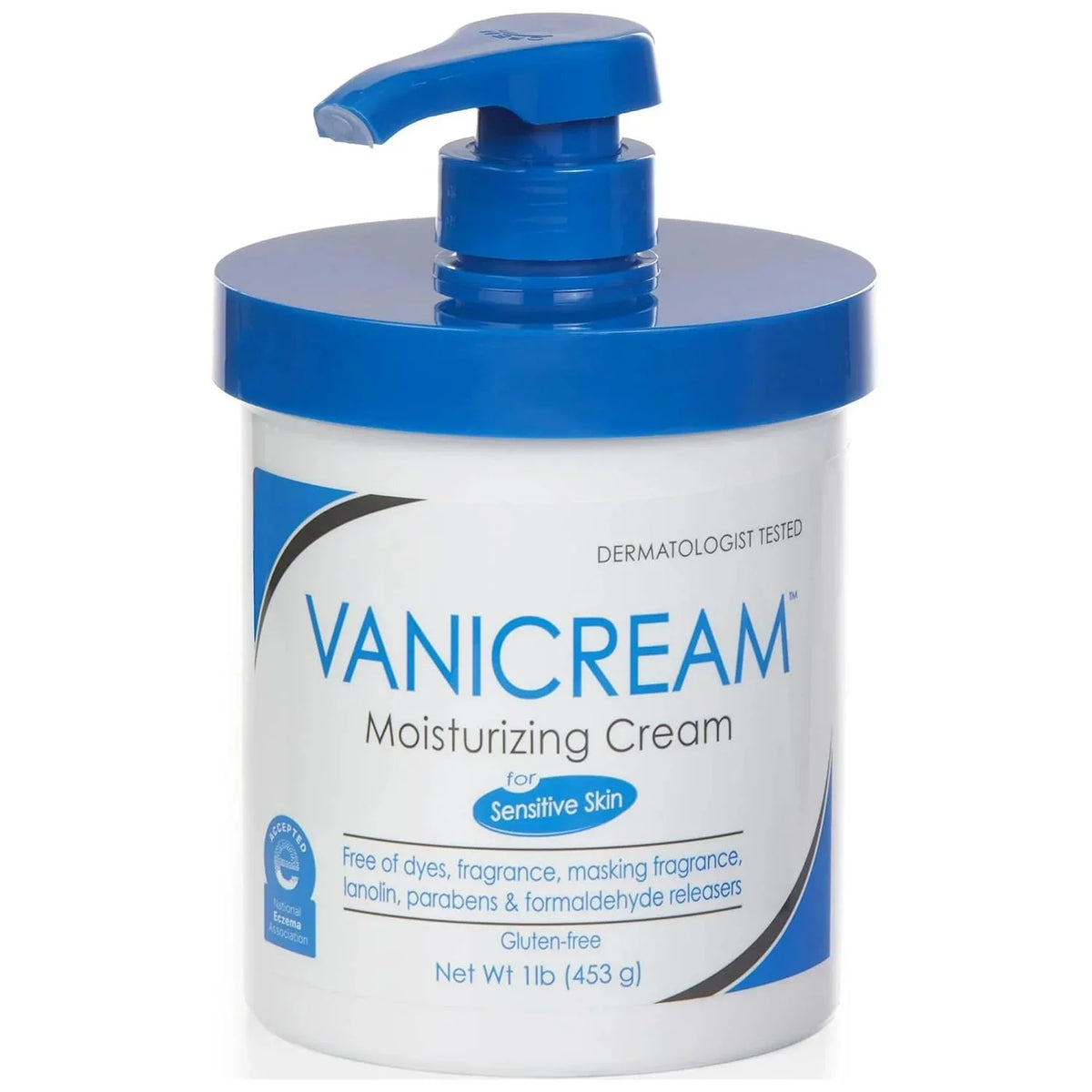 Vanicream Moisturizing Skin Cream for Sensitive Skin 1lb (Pack of 8)