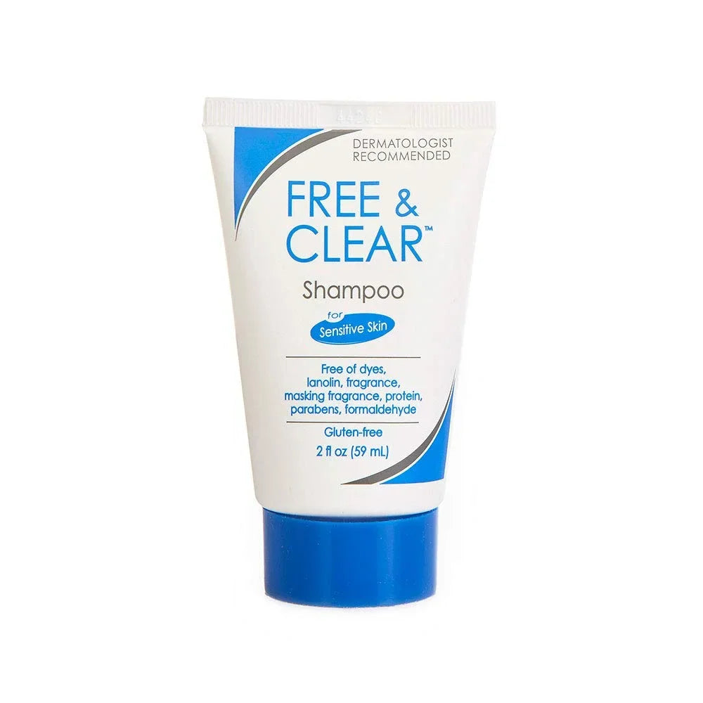 Free & Clear Shampoo, 2 Ounce Travel Size (Pack of 2)