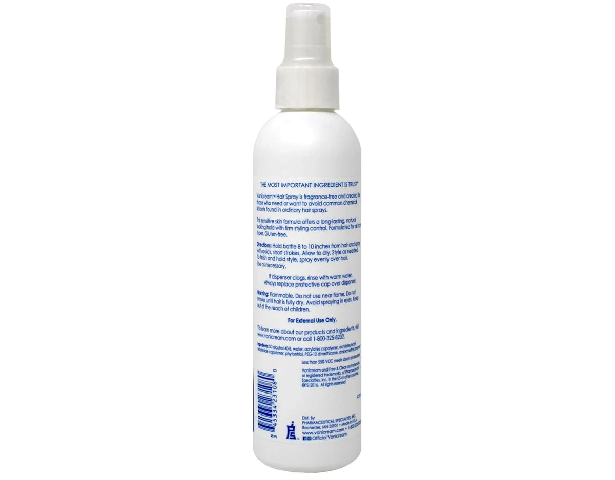 Vanicream Firm Hairspray 8 Fluid Oz.