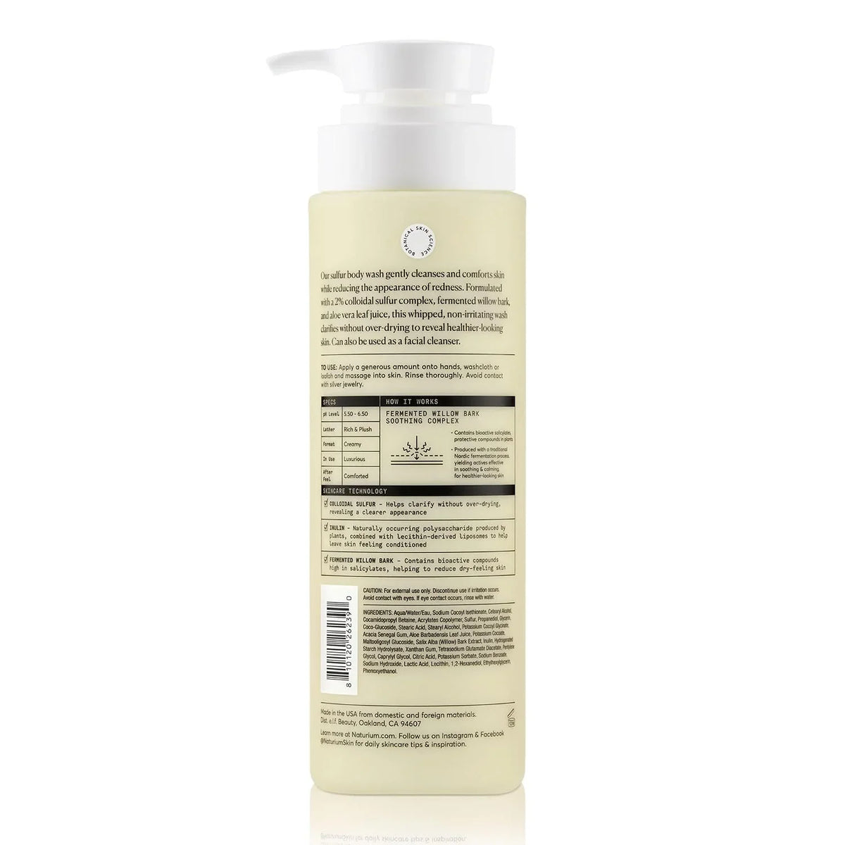 Naturium The Multi-Vitamin Daily Nutrients Body Wash, Hydrating Cleanser, 16.9 oz