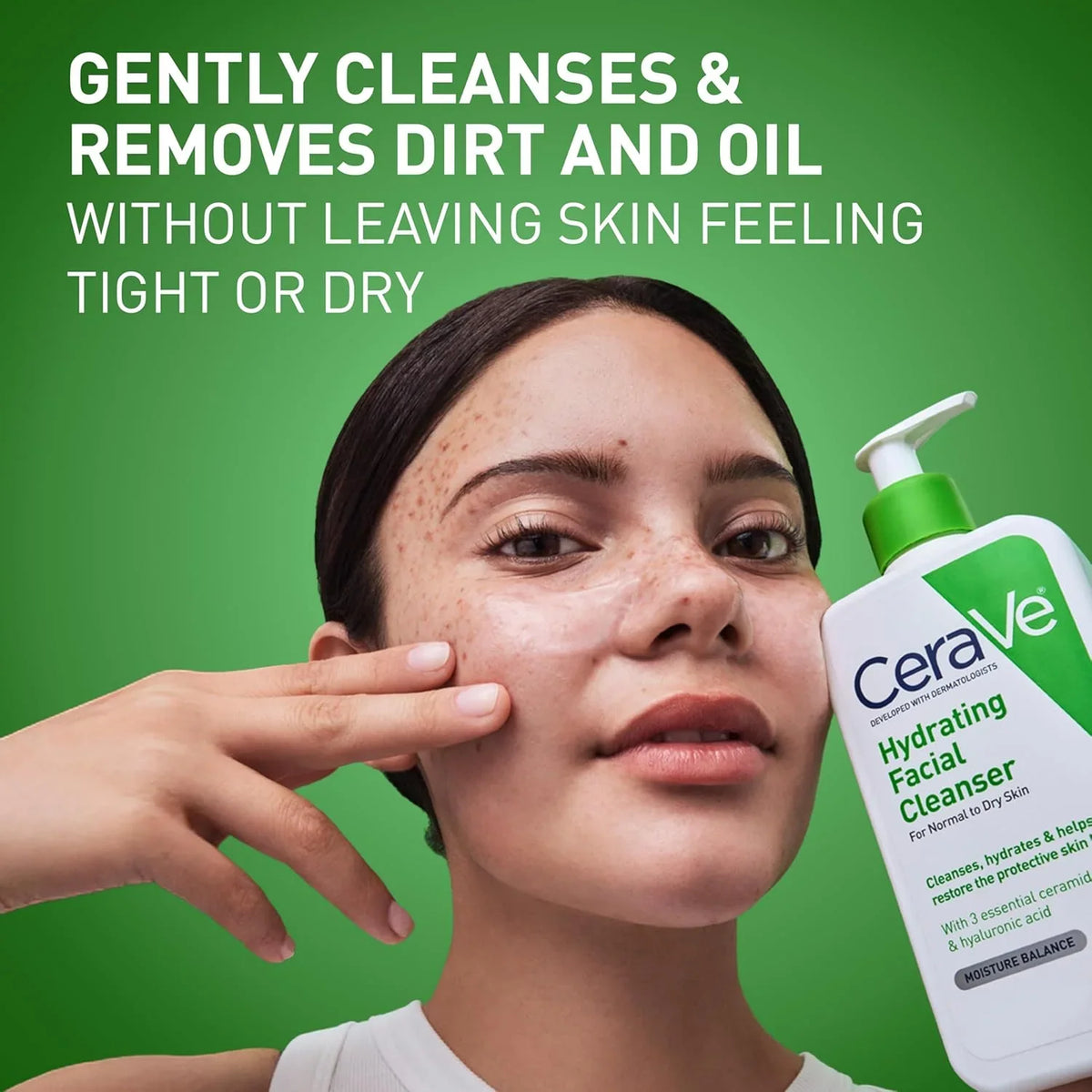 CeraVe Hydrating Cleanser with Hyaluronic Acid, Gentle Face Cleanser, 16oz