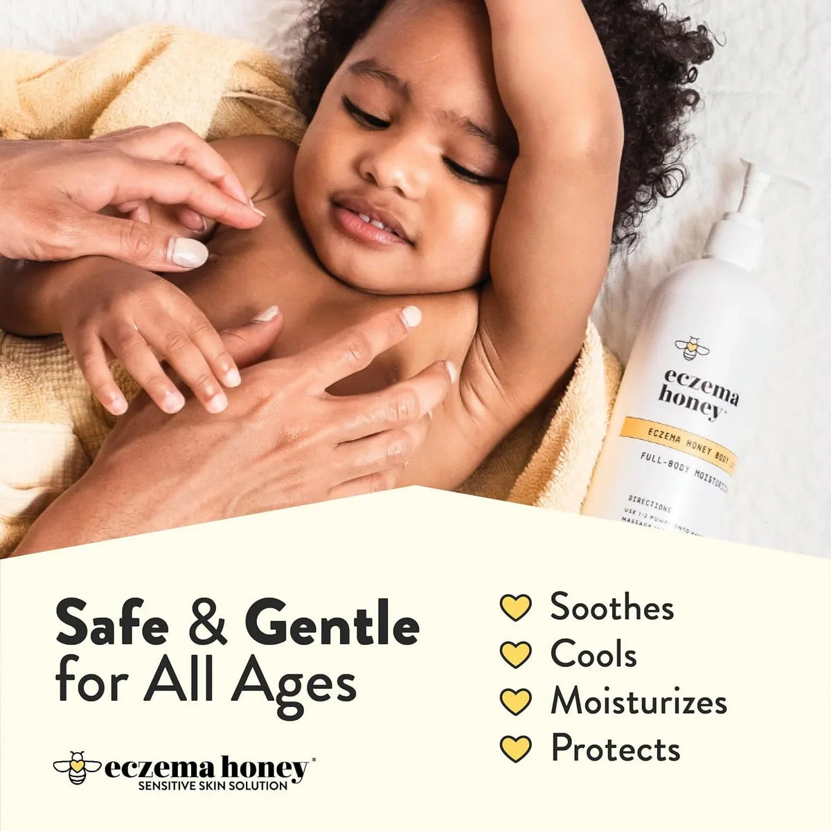 ECZEMA HONEY Oatmeal Body Lotion, Natural Dry Skin Repair (16 Oz)
