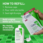 CeraVe Hydrating Cream To Foam Cleanser, Face Wash for Dry Skin,16oz Refill