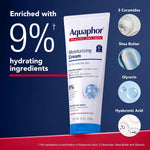 Aquaphor Moisturizing Face and Body Cream with Hyaluronic Acid, 16 Fl Oz (Pack of 12)