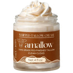 Amallow 100% Grass Fed Beef Tallow for Skin Care - Face + Body - Whipped Moisturizer for Sensitive Skin - Natural Lotion, 4 FL. oz. (Unscented + Jojoba Oil)
