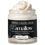 Amallow 100% Grass Fed Beef Tallow for Skin Care - Face + Body - Whipped Moisturizer for Sensitive Skin - Natural Lotion, 4 FL. oz. (Unscented + Jojoba Oil)