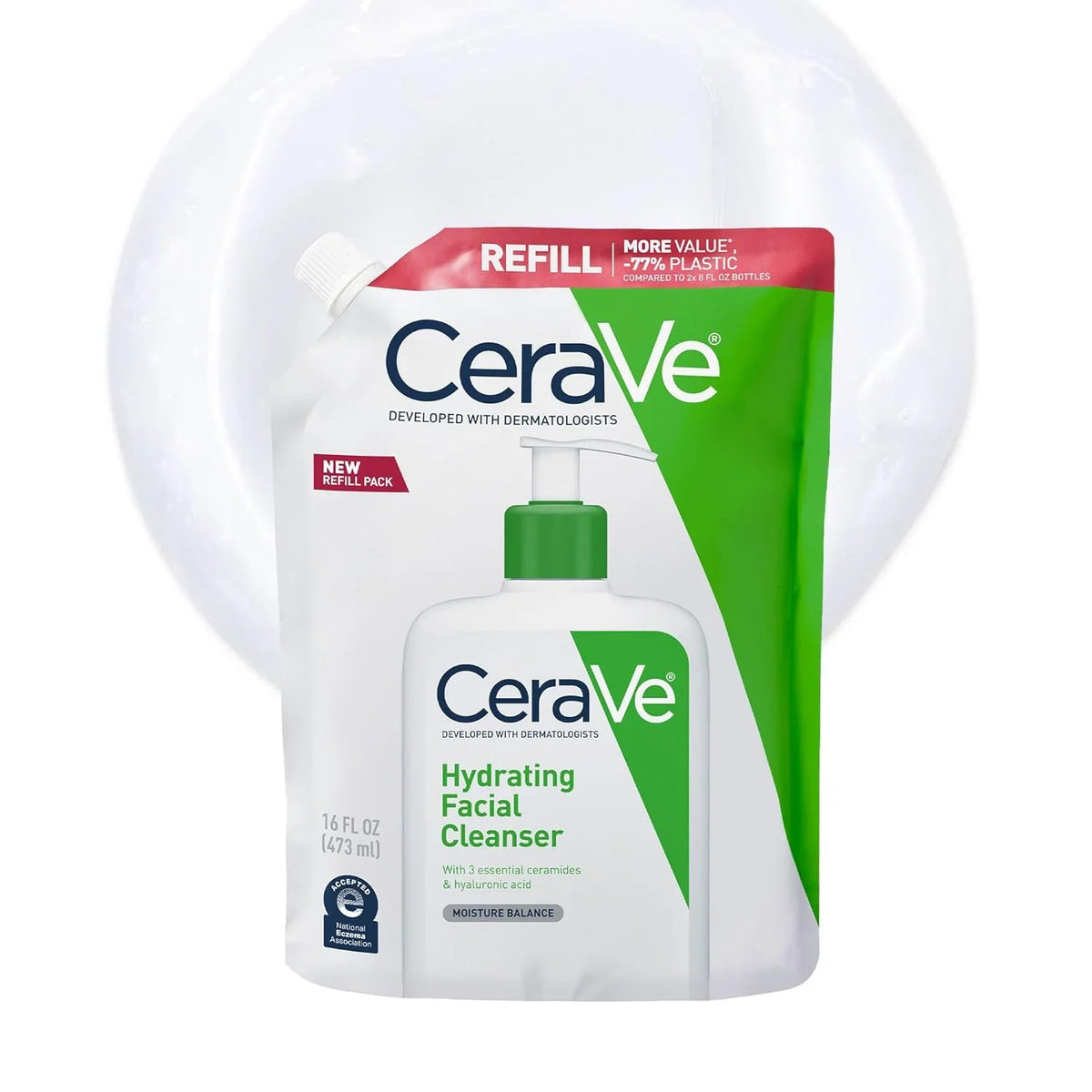 CeraVe Hydrating Cleanser with Hyaluronic Acid, Gentle Face Cleanser, 16oz