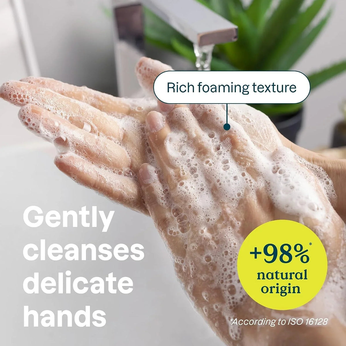 ATTITUDE Gentle Hand Soap, 4X Refill, Oat, Unscented, 67.6 oz