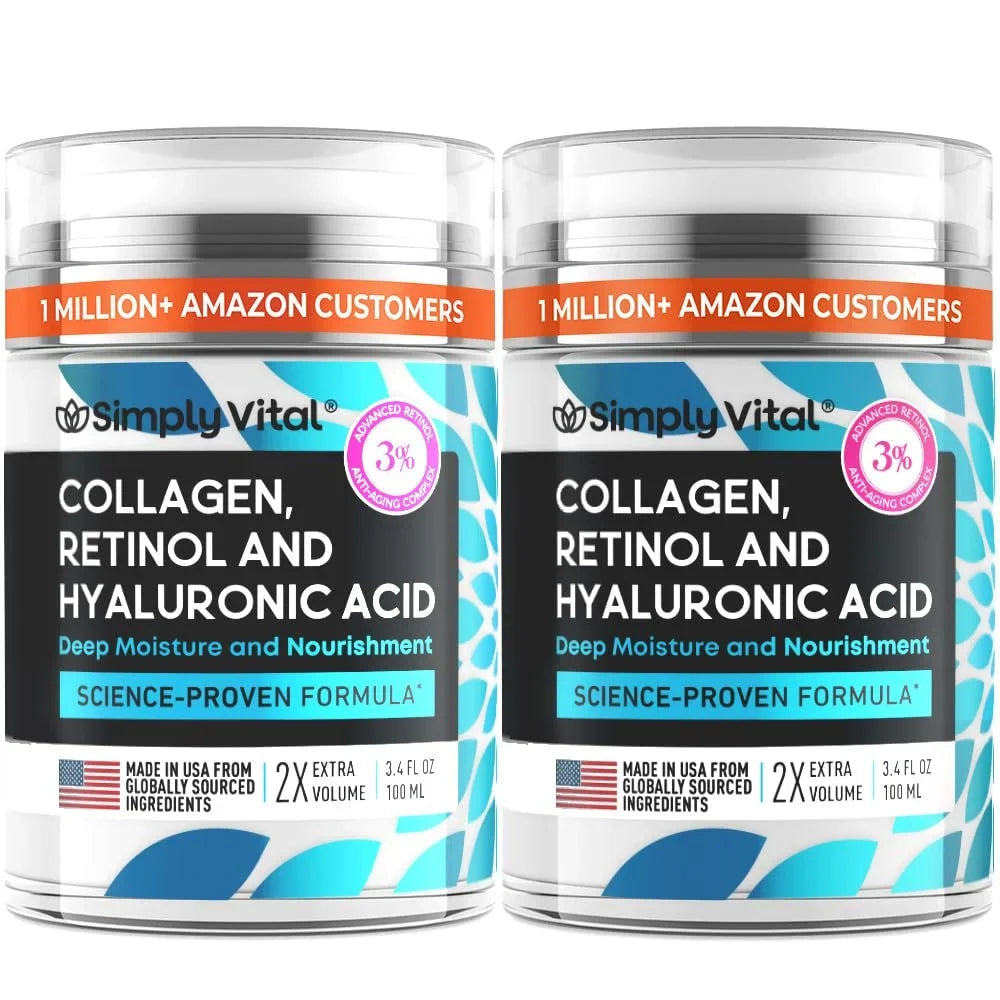 Retinol Collagen Face Serum - Anti-Aging Moisturizer for Women, 1 fl oz