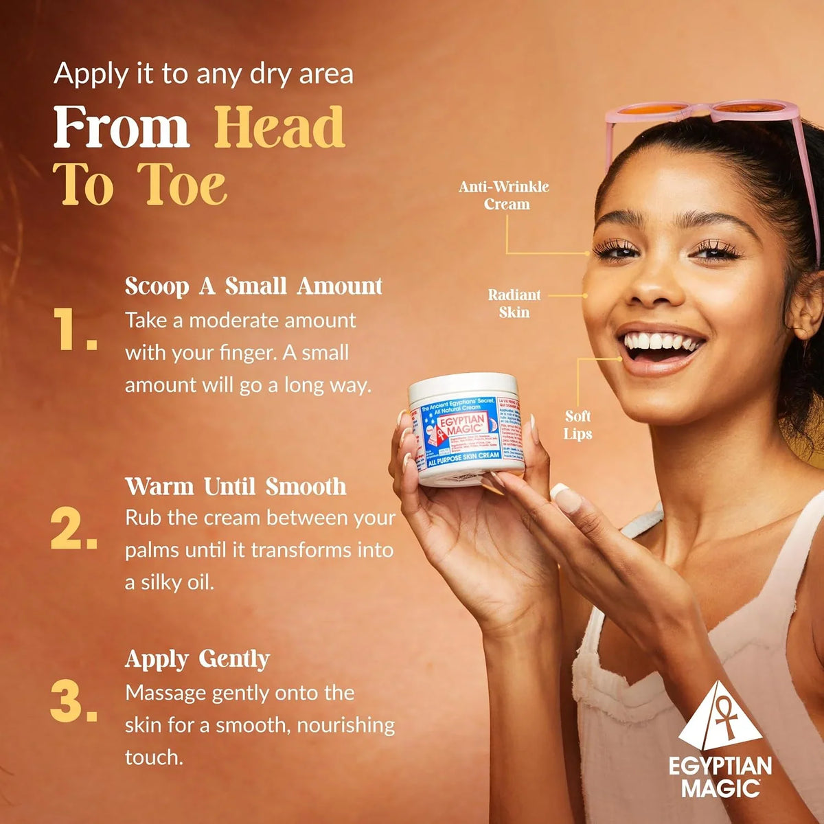 Egyptian Magic - All Purpose Face, Body, and Dry Skin Moisturizing Cream, Skin Protectant for Women & Men, 1oz Jar