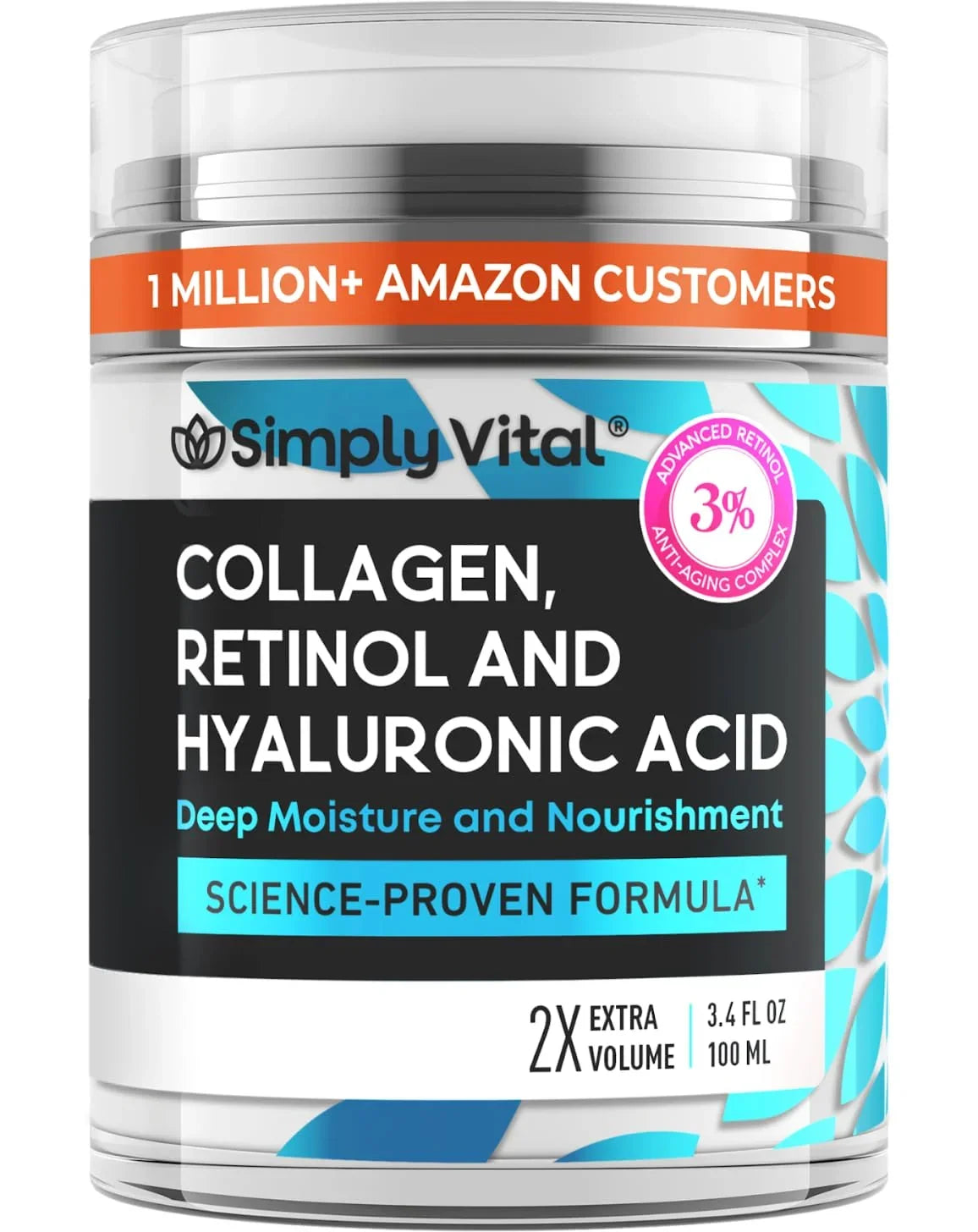 Retinol Collagen Face Serum - Anti-Aging Moisturizer for Women, 1 fl oz