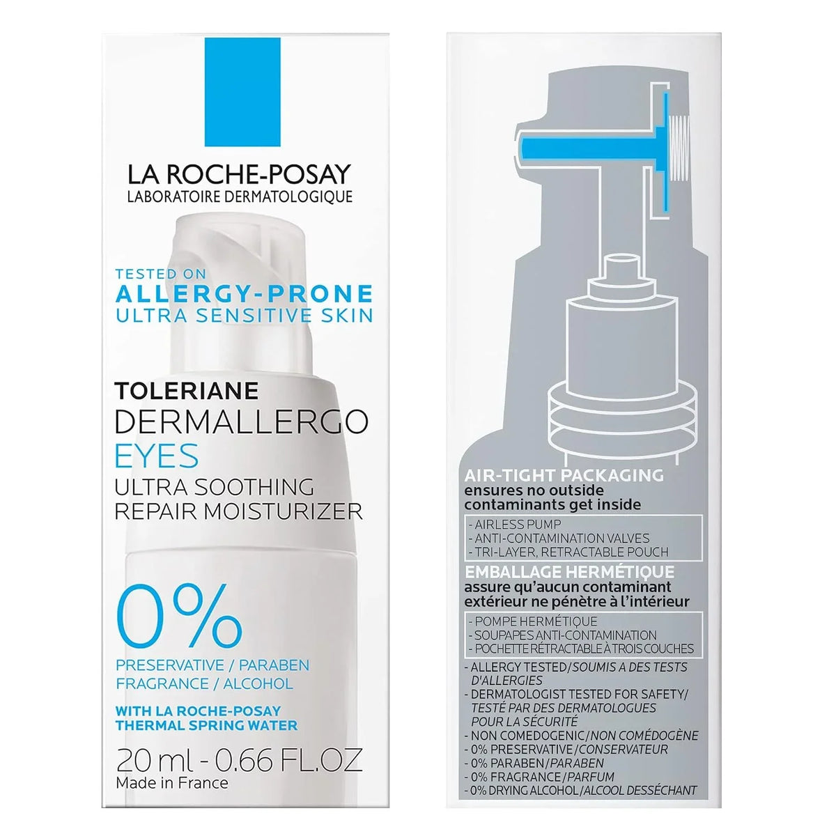 La Roche-Posay Toleriane Dermallergo Eye Cream for Sensitive Skin 0.68oz
