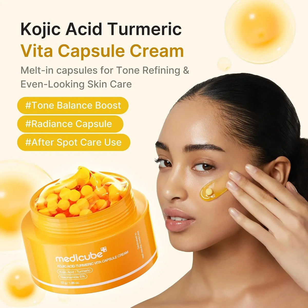 medicube Capsule Cream with Deep Vitamin C for Uneven Skin Tone & Texture