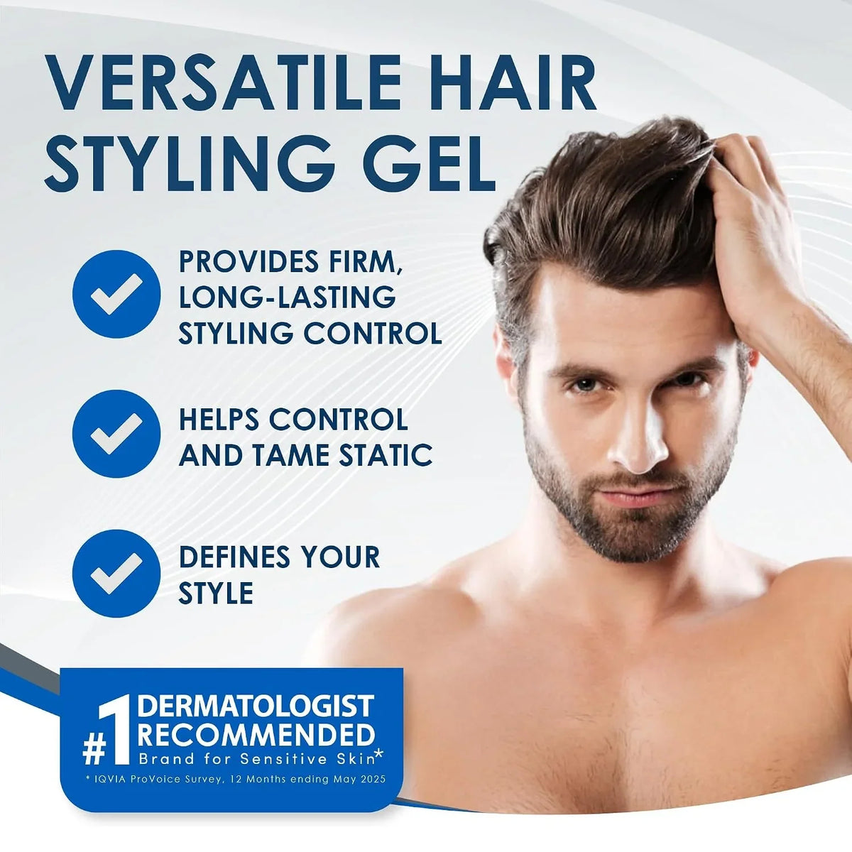Vanicream Hair Styling Gel,Fragrance and Gluten Free,For Sensitive Skin,Unscented,7 Oz,Packaging May Vary,(Pack of 12)