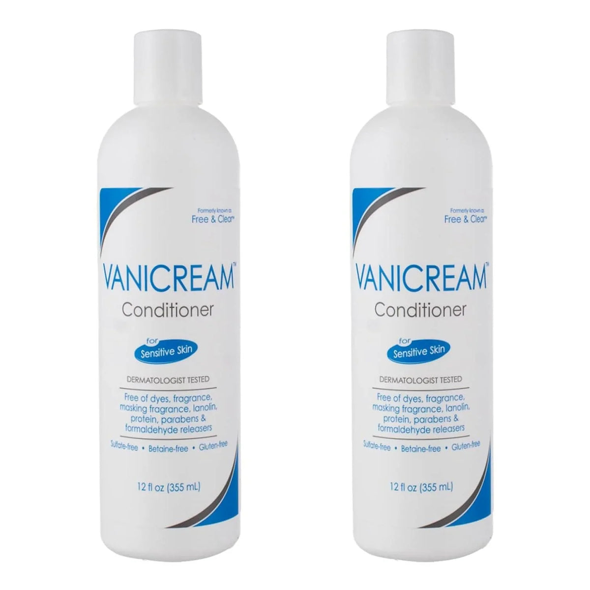 Vanicream Conditioner for Sensitive Skin, Free of Dyes, Fragrance, Lanolin, Parabens and Formaldehyde Releasers, Dermatologist Tested, 12 fl oz (Pack of 2)
