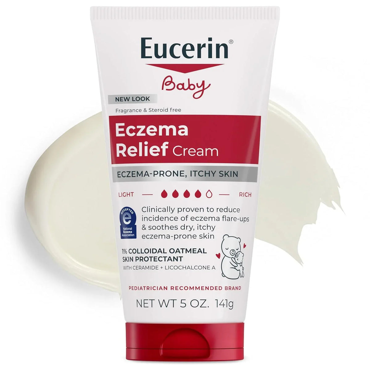 Eucerin Baby Eczema Relief Cream with Colloidal Oatmeal, 5 Ounce (Pack of 12)
