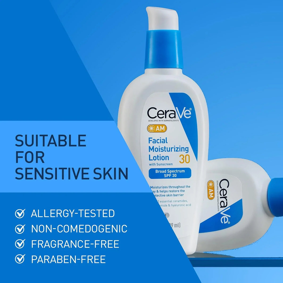 CeraVe AM Daily Facial Moisturizer with SPF 50, Face Sunscreen, 3oz