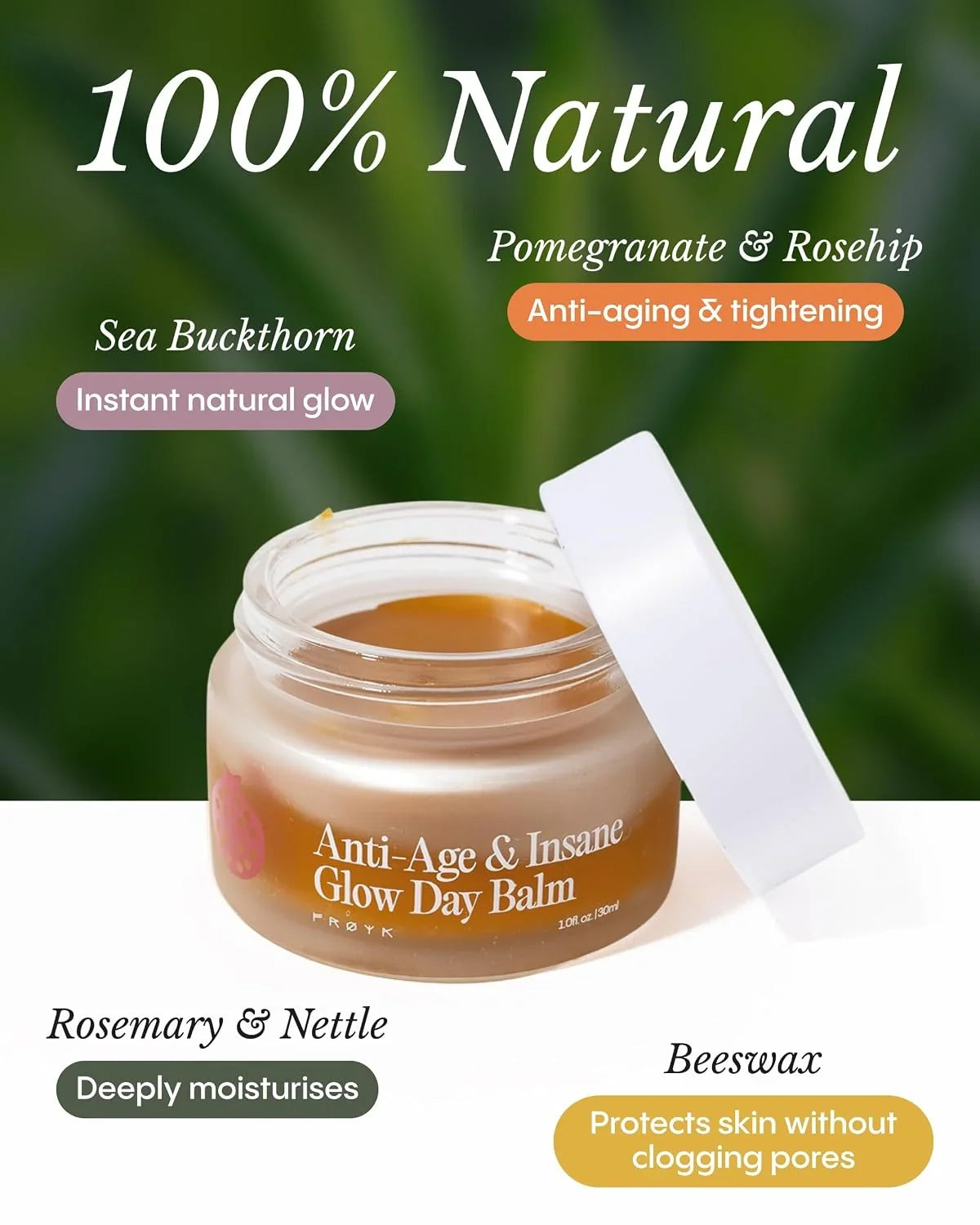 Organics Anti-Age & Insane Glow Day Balm for Face (1.0 fl oz)