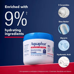 Aquaphor Moisturizing Face and Body Cream with Hyaluronic Acid, 16 Fl Oz (Pack of 12)
