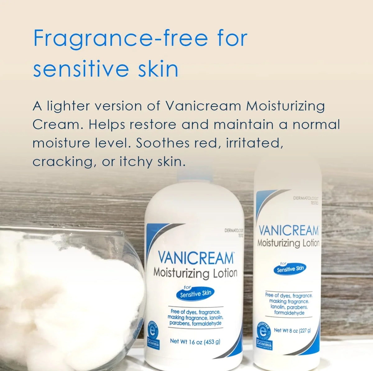 Vanicream Moisturizing Lotion for Sensitive Skin, 16 Ounce (Pack of 3)