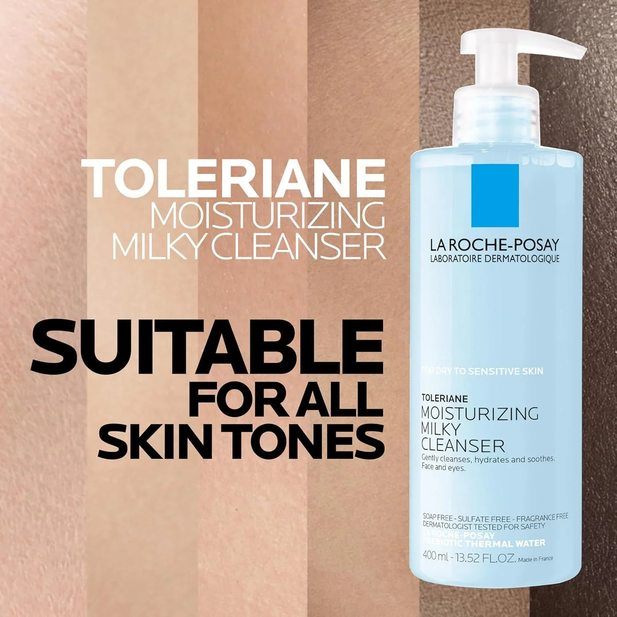 La Roche-Posay Toleriane Moisturizing Milky Cleanser with Glycerin, 13.5oz