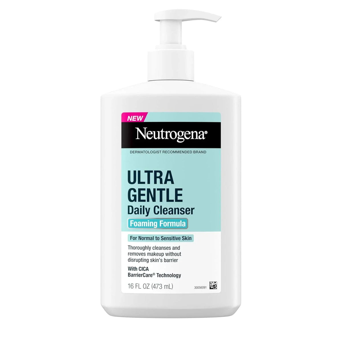 Neutrogena Ultra Gentle Foaming Facial Cleanser, Foaming Face Wash for Sensitive Skin, Gently Cleanses Away Dirt, Oil & Makeup Without Over Drying, Fragrance-Free, 5.8 fl. oz (Pack of 12)